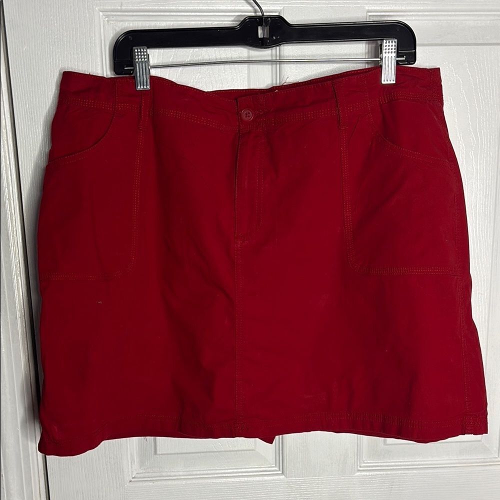 St. John's Bay Red Mini Skort - Picture 2 of 10